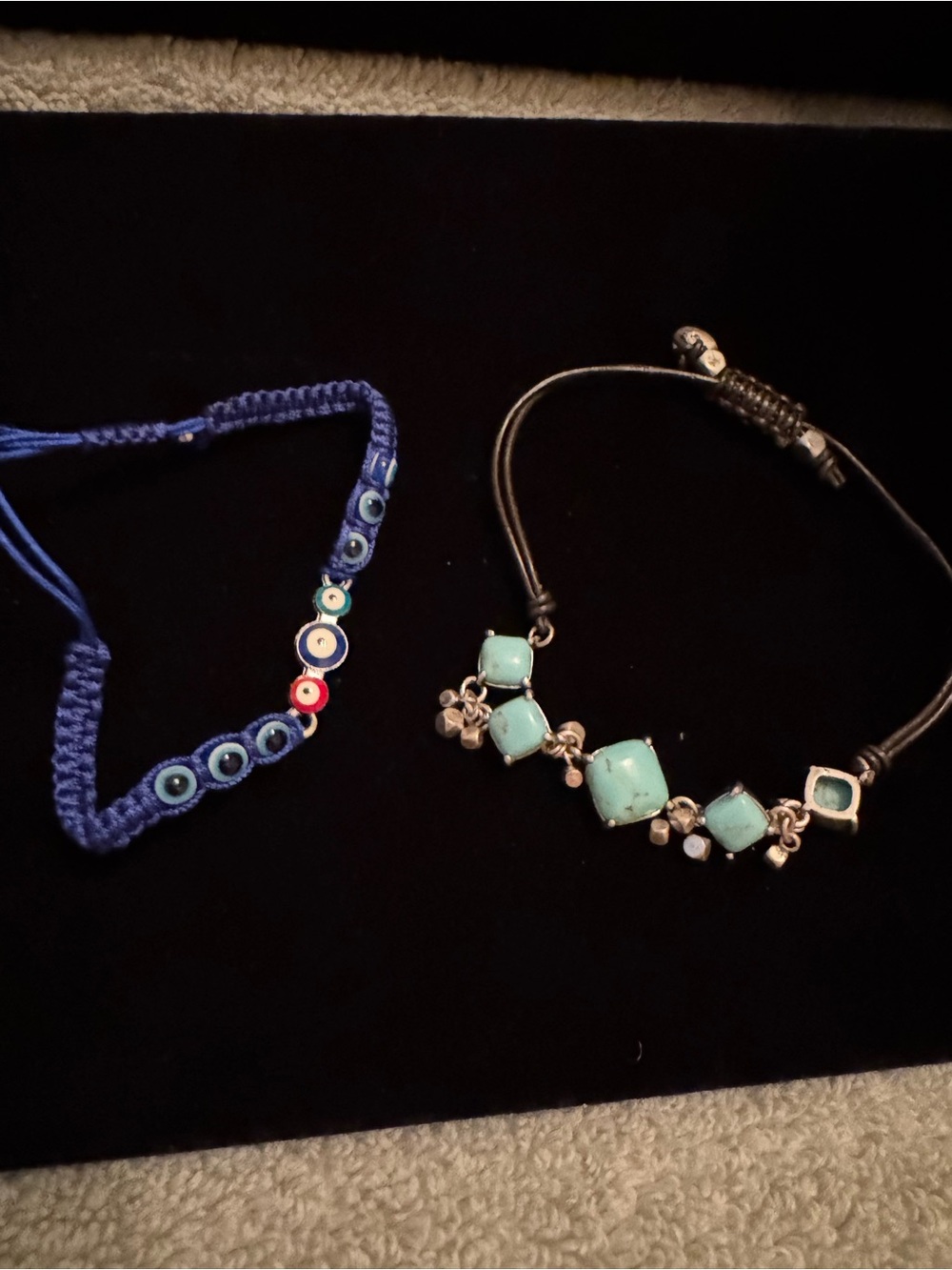 Handmade Blue Evil Eye and Turquoise Stone Bracelets Greece